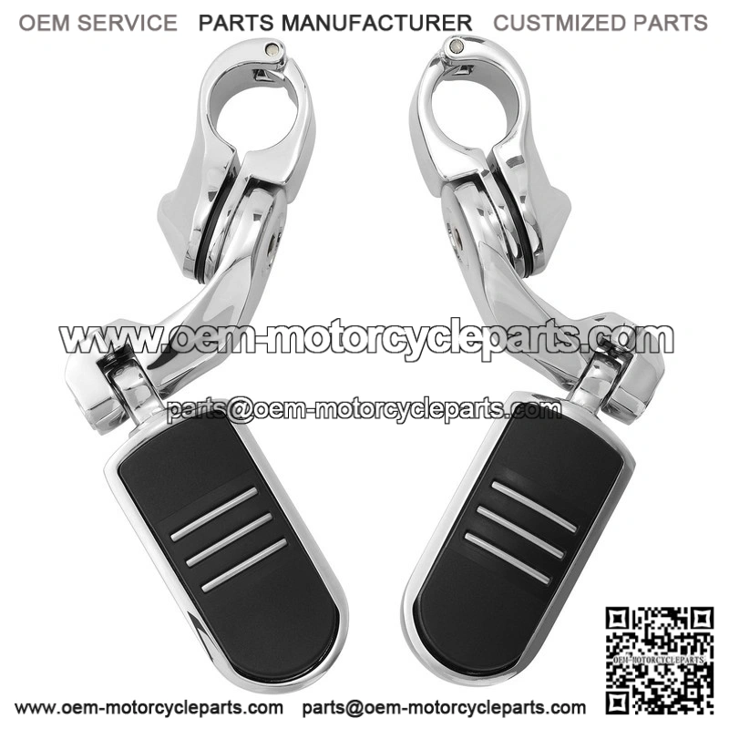 Short Angled Highway Engine Guard Footpegs ?C 1 1/4" Fit for Harley Touring - Image 3