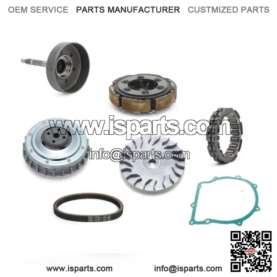 Wet Clutch Housing Primary Sheave Carrier Belt for Yamaha Grizzly 700 4x4 (2019-2023) - CVT Drive System Replacement