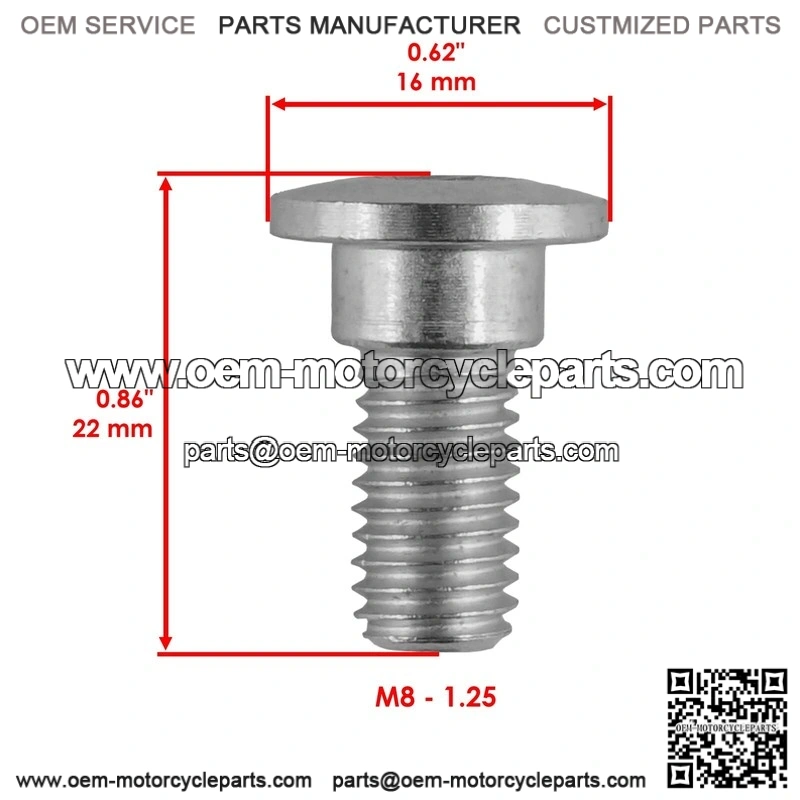 Yamaha YXZ1000R 2016-2017 SxS M8-1.25 4x Disc Brake Bolts Front/Rear - Image 2