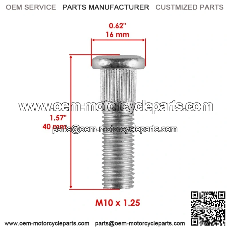 Honda Rancher 420 TRX420TE1 TRX420TM1 2014-25 QTY 8 Front Wheel Hub Stud Bolt - Image 2