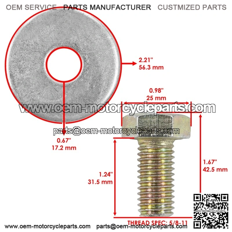 Exmark Toro 103-1026 1-800848 1-513208 Deck Spindle Blade Bolt & Washer - Image 2