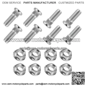 Polaris Magnum 325 2x4 4x4 2000-2001 3/8" 8x Front Rear Studs & Flange Nuts