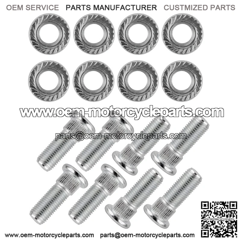 Polaris Magnum 325 2x4 4x4 2000-2001 3/8" 8x Front Rear Studs & Flange Nuts - Image 4