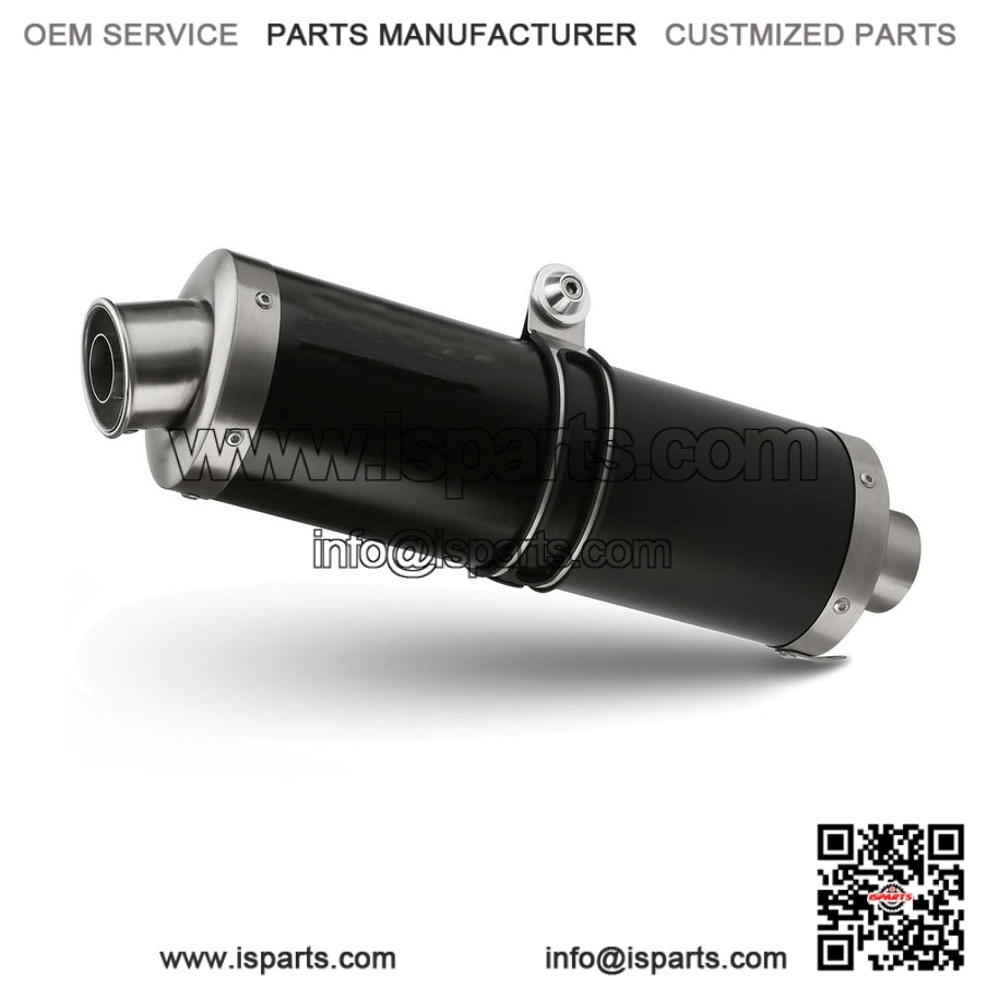 Oval Black Stainless Steel Exhaust for QJ Motor SRT 800 S, X, SX (2024 Model) - High-Performance Upgrade