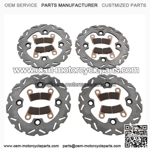 Riptide Front & Rear Brake Rotors and Pads Kit for 2015-2017 Polaris RZR 900 Razor