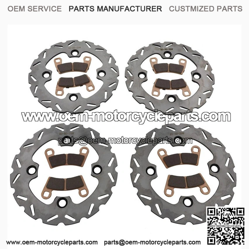 Riptide Front & Rear Brake Rotors and Pads Kit for 2015-2017 Polaris RZR 900 Razor