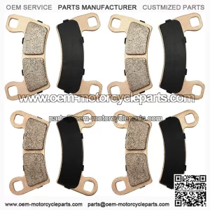 Sintered Front & Rear Brake Pads for Polaris RZR 900 S, 900, S-1000 2-Seater Trail Models