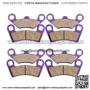 4 Pairs Carbon Fiber Brake Pads for Polaris RZR 800 EFI (2008-2013) | Front & Rear Kit | Low Dust & Noise