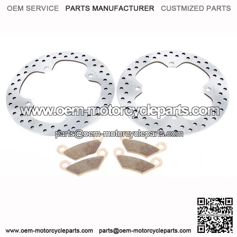 Front Brake Rotors and Brake Pads Kit for 2015-2017 Polaris Sportsman SP 850 Touring | Complete Front Brake Assembly