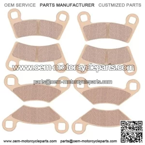 Front & Rear Brake Pads Sintered for Polaris RZR 570 2012-2019, Sintered-golden