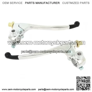Rubber Tipped Clutch & Drum Brake Lever Perch Set ?C Chrome 7/8" for Honda