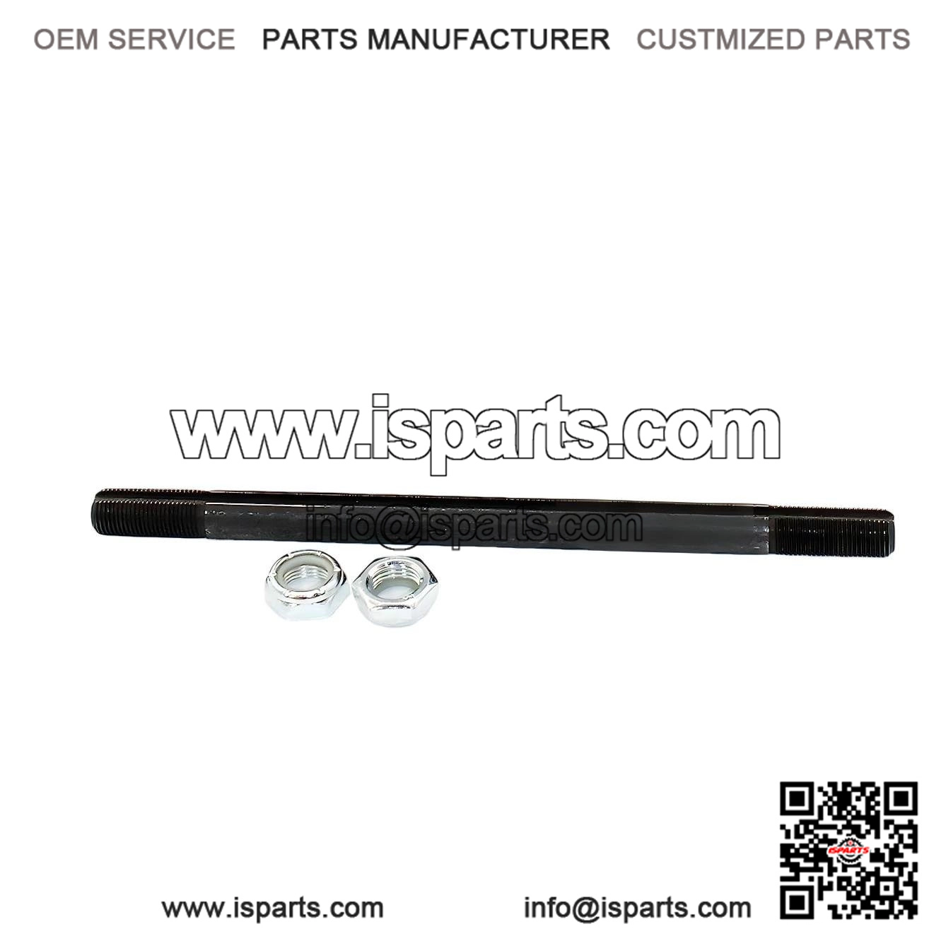 16" x 5/8" Threaded Jackshaft Axle with Keyway and Lock Nuts, for Mini Bikes and Go Karts.