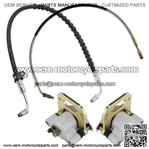 Front Right Left Brake Caliper w/ Pad & Line for Polaris Sportsman 500 1995-2001