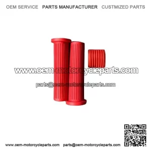RED RUBBER HANDLE GRIPS ?C For Vespa T5, PX Series