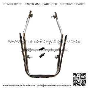 Chrome Mudguard Bumper / Crash Fender in Black for VESPA PX125/150/200 & LML STAR.