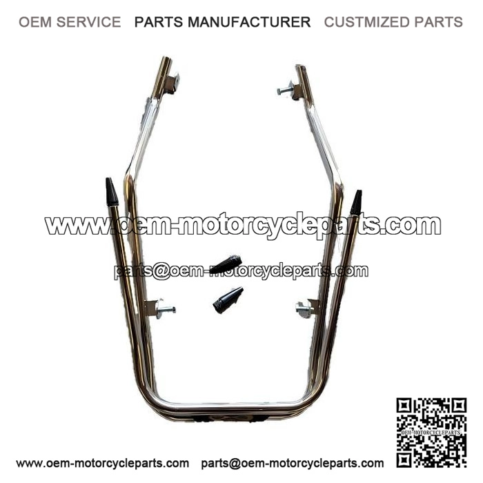 Chrome Mudguard Bumper / Crash Fender in Black for VESPA PX125/150/200 & LML STAR.