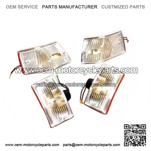 Set of Front and Rear White Lens Indicators for VESPA PX125E, PX150E & PX200E.