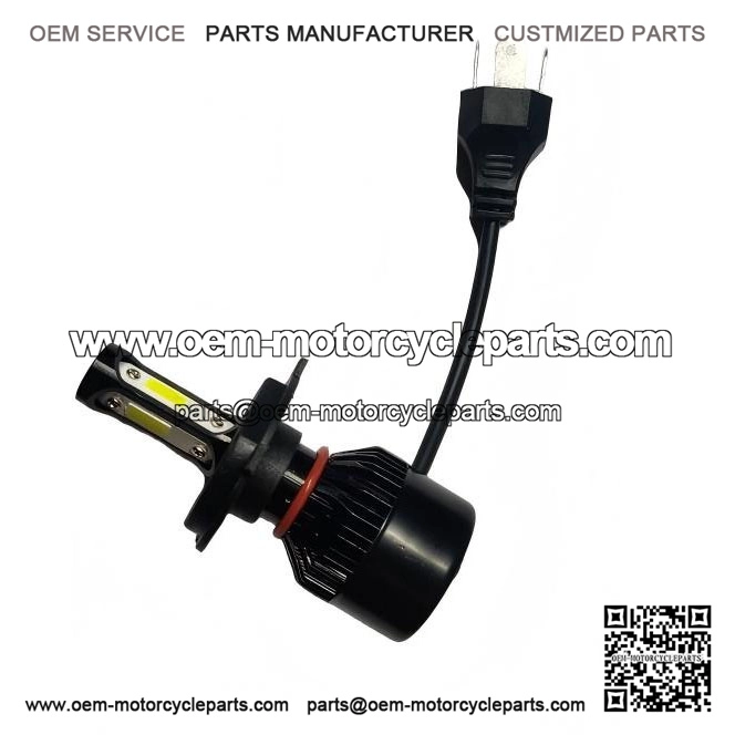 H4 12V 35/35W Halogen Headlight Bulb in Black LED Style for Vespa PX Disc, LML Star & GTS etc.