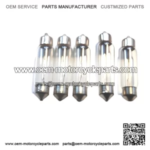 5 x 6V 5W Taillight / Brake Light Festoon Bulbs for Vespa Scooters.