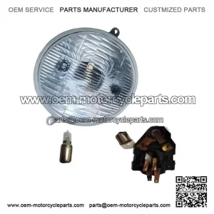 Complete Headlight with Halogen Bulb and Holder for VESPA PX, LML & T5.