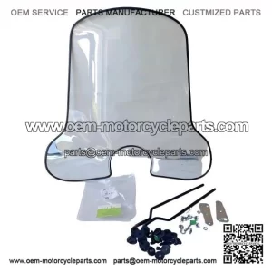 Windscreen Kit with Mounts (74x69 ?C Original Piaggio) for Vespa PX125-150-200, PK & PK XL.