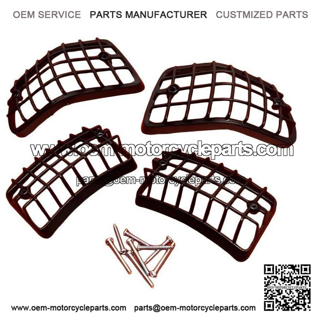 Black Front and Rear Indicator Grills with Fixings for VESPA PX, PE, T5 & TX.