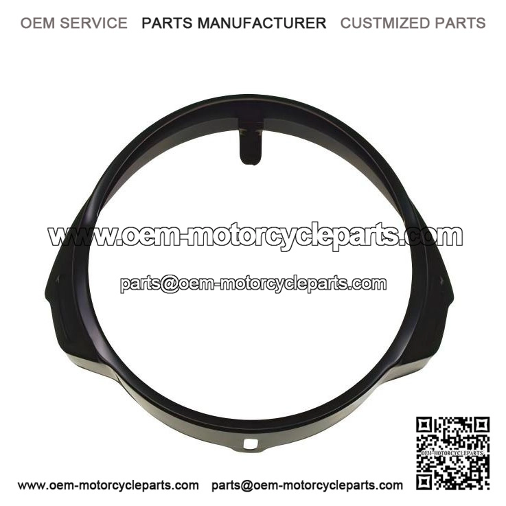 BLACK HEADLIGHT RING FOR FRONT HEADLIGHT ?C Vespa PX PE 125/150/200 (1 Series)