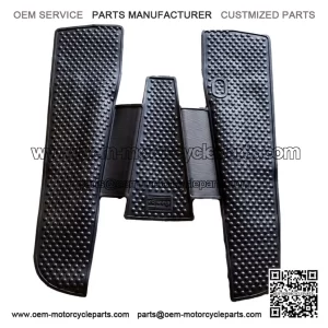 Brand New Black One-Piece Rubber Footboard Mat with Scooter Logo for Vespa PX, LML & T5.
