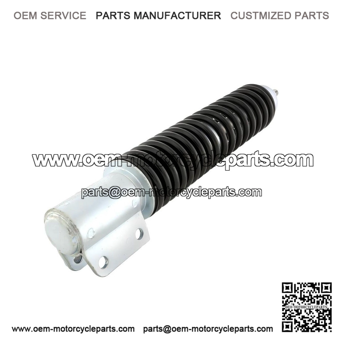 Standard Carbon Black Spring Front Shock Absorber, Vespa PX125E, PX150E, PX200E