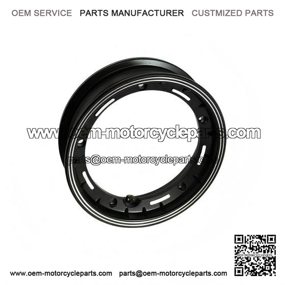 10-Inch Black Alloy Tubeless Wheel Rim for VESPA LML, PX, Sprint & Rally.
