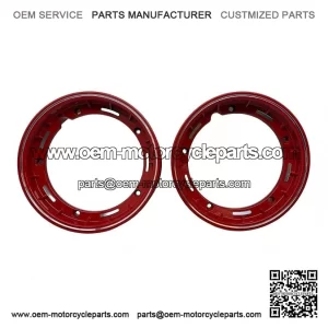 Pair Sport Tubeless Wheel Rims 2.50-10 Red, Vespa PX 125/200, LML 2T & 4T