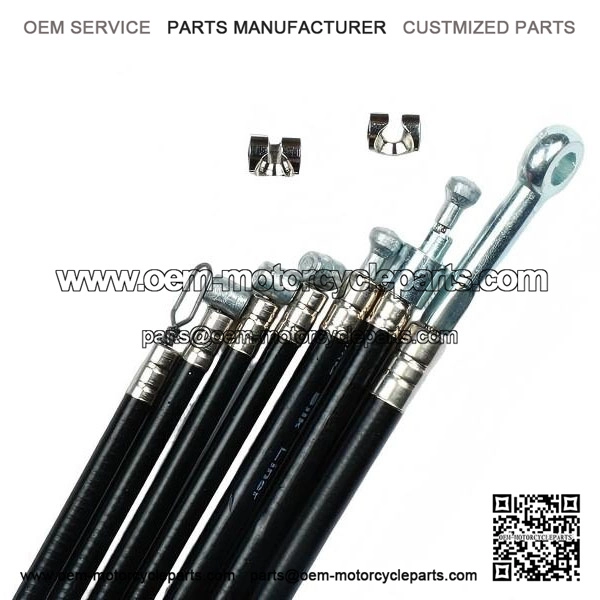 Black Cable Set with Silk Liner for Vespa P 125 X, VNX1T & PX 150.