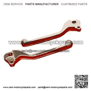 Silver Left & Right Dog Leg Levers (Clutch & Front Brake) for VESPA PE, PX, TX & T5.