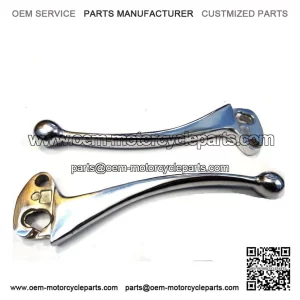 Chrome Brake & Clutch Lever Set with Silver Screws for Vespa PX & LML.
