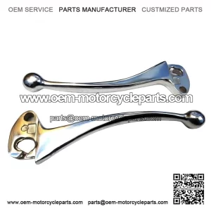 Silver Chrome Brake & Clutch Lever Set for Vespa PX, PX125, PX150, LML & Stella.