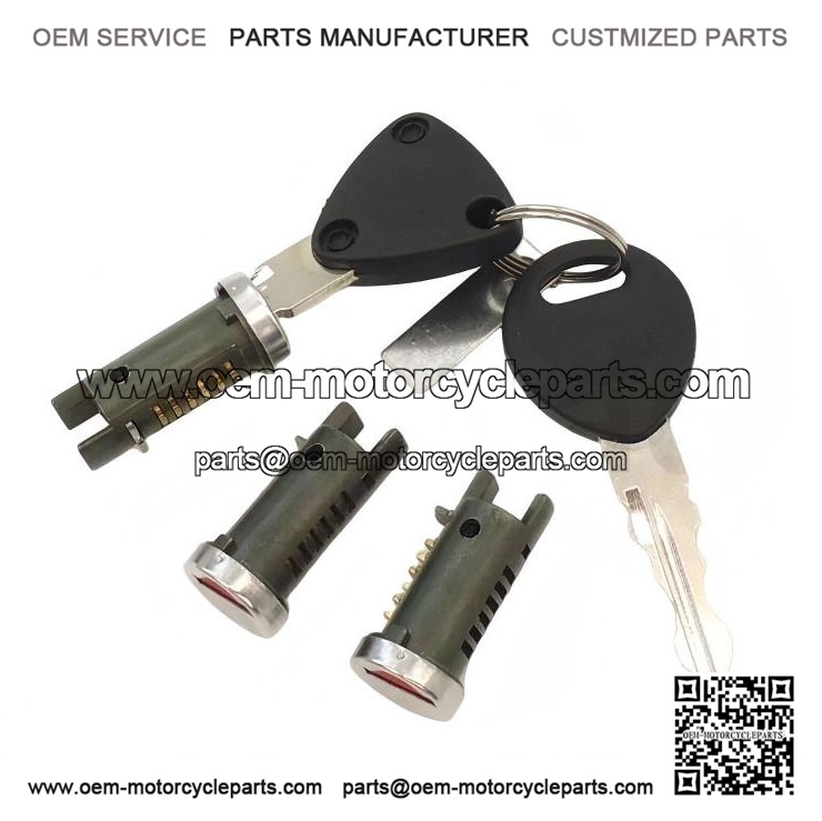 Replacement Lock Set with Keys to fit Vespa PX 125/150/200, T5, LML Star, Deluxe, PE & PK.