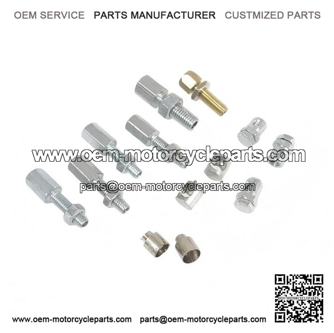 Set of 13 Cable Adjuster / Nipple / Trunnion / Top Hat Parts (#17A30) for Vespa PX, P, PE, LML & Stella.