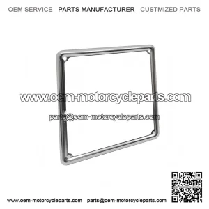 Chrome European License Plate Frame 185??185 mm, Vespa PX 125-150-200