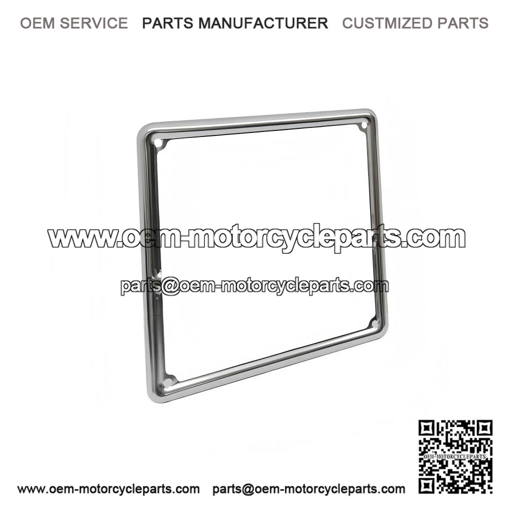 Chrome European License Plate Frame 185??185 mm, Vespa PX 125-150-200