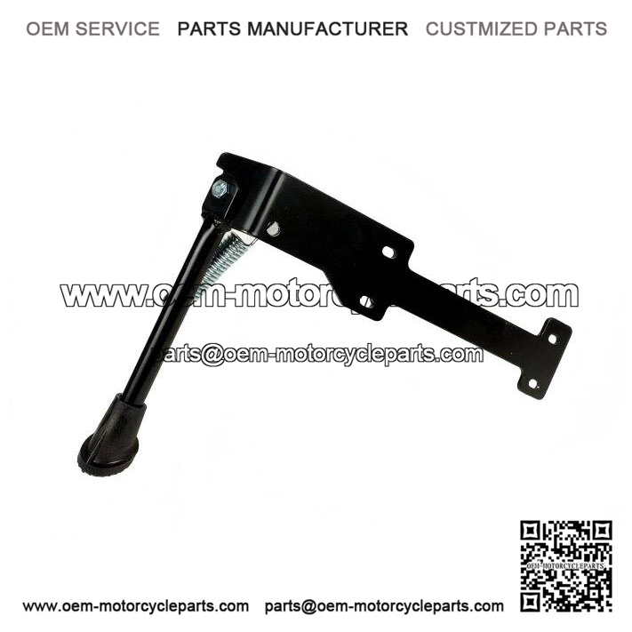 BLACK SIDE STAND WITH SPRING ?C For Vespa PX 125/150/200, LML 2T Star Deluxe