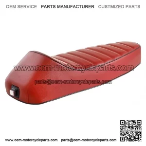 Sports Seat in Red with Black Trim for VESPA PX 125/150/200 (1977-2016).