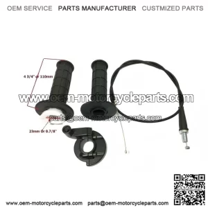 Throttle Cable & Twist Handlebar Casting for Honda CT70 Trail 1969?C1974 (7/8" Bar)