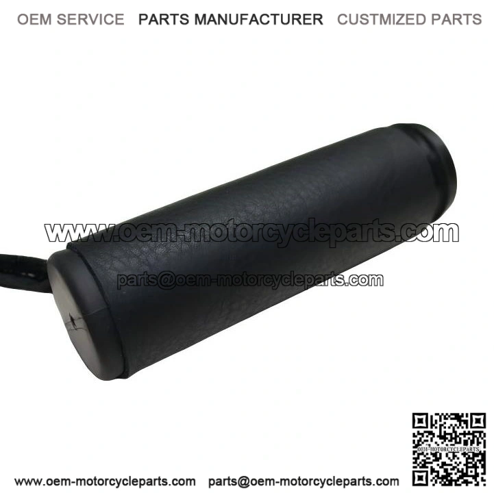 Leather Motorcycle Hand Grip Covers with Beads ?C Black ?C Throttle Wraps