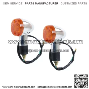 Turn Signal Blinker Indicator Light ?C Chrome ?C Pair ?C for Honda Suzuki Yamaha