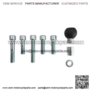 Mirror Base Kit with Ball and Bolts ?C 10mm Standard & Reverse Thread