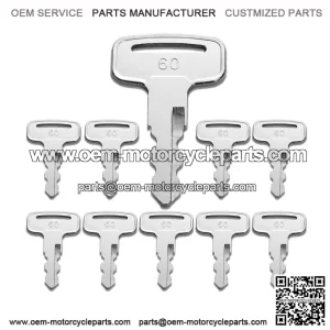 10PCS Replacement Equipment Keys for Yamaha PTV 2010+ 8002 Golf Cart