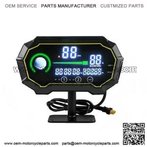 New Golf Cart GPS Speedometer, Black Battery Meter Voltage